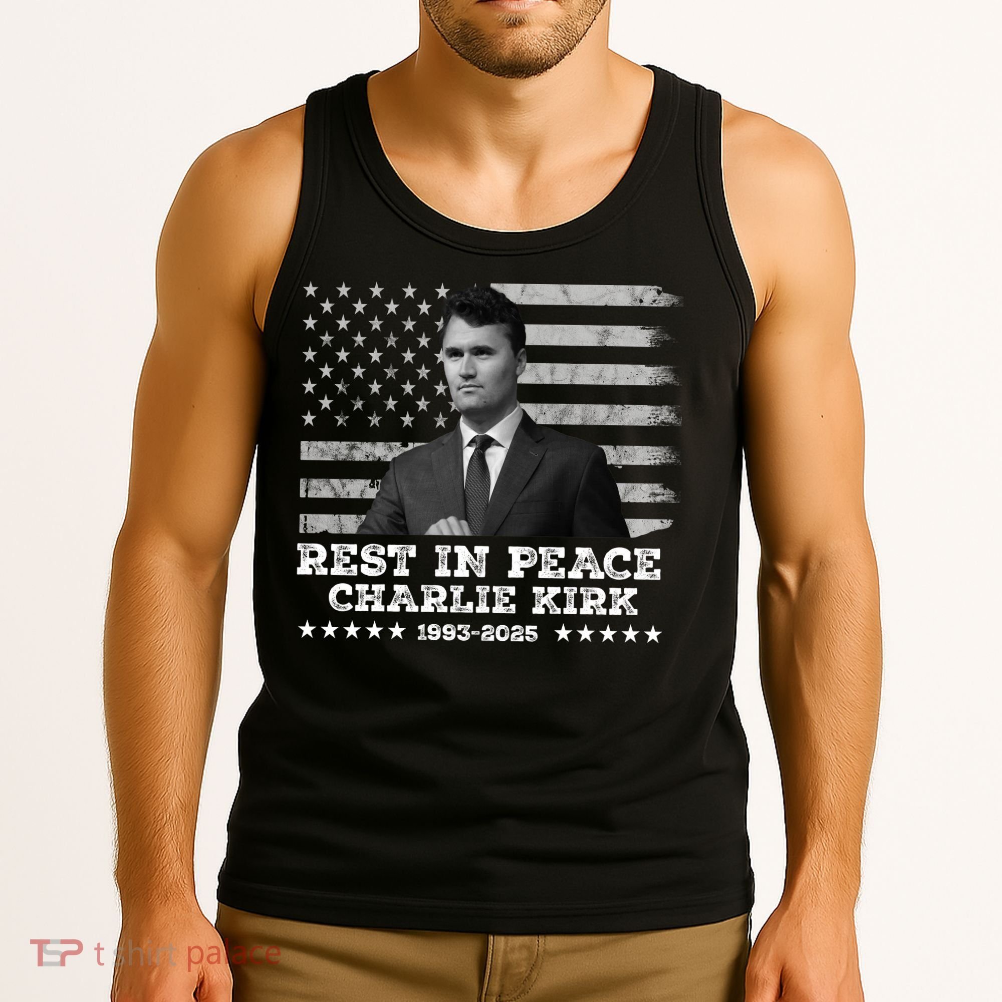 Rest In Peace Charlie Kirk Memorial Tribute 1993 2025 Tank Top