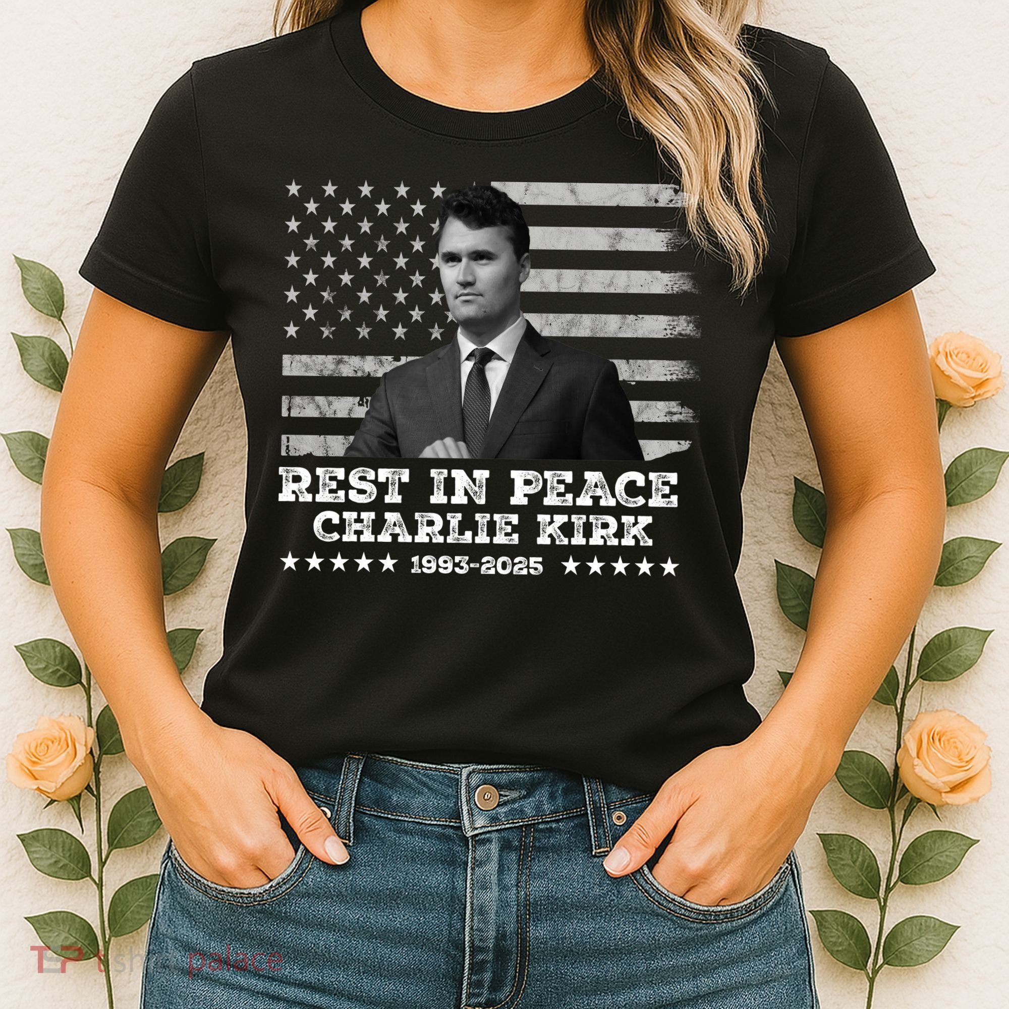 Rest In Peace Charlie Kirk Memorial Tribute 1993 2025 Women's T-Shirt