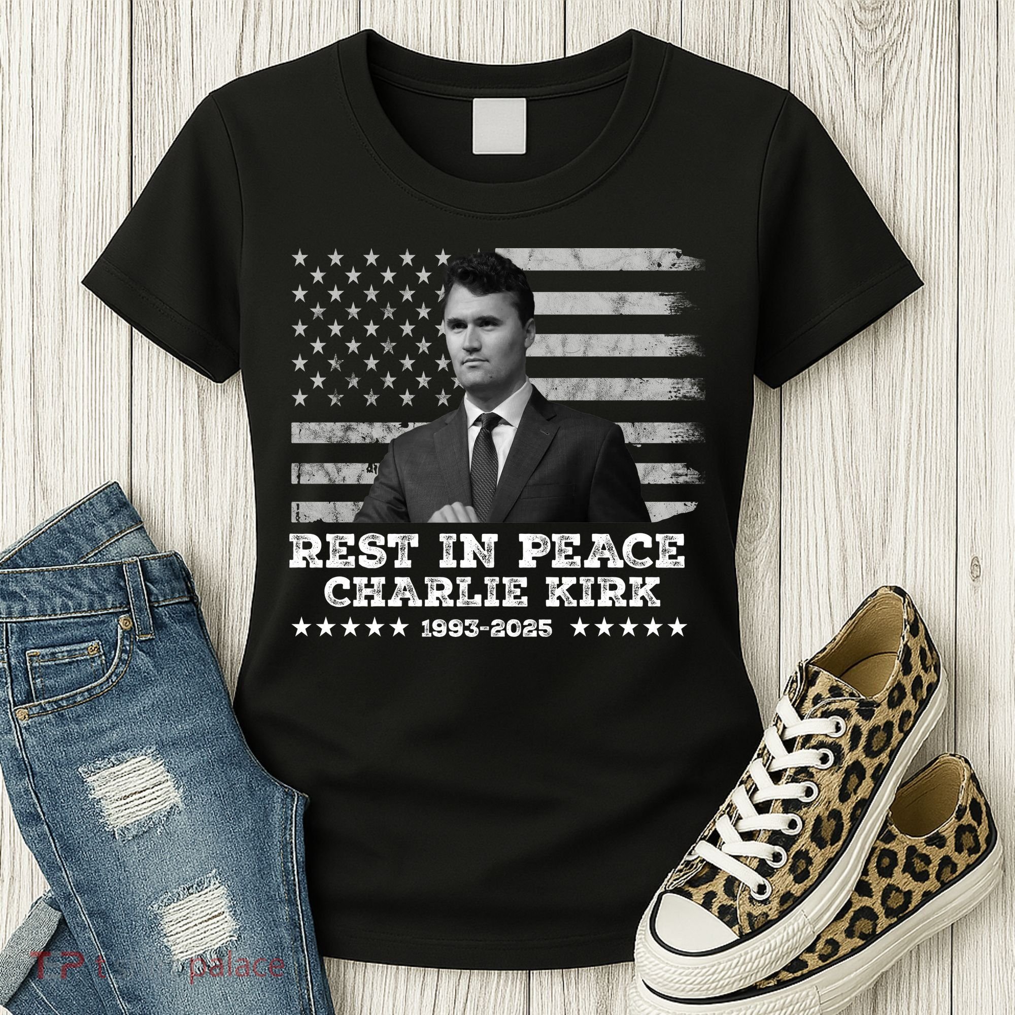 Rest In Peace Charlie Kirk Memorial Tribute 1993 2025 Women's T-Shirt