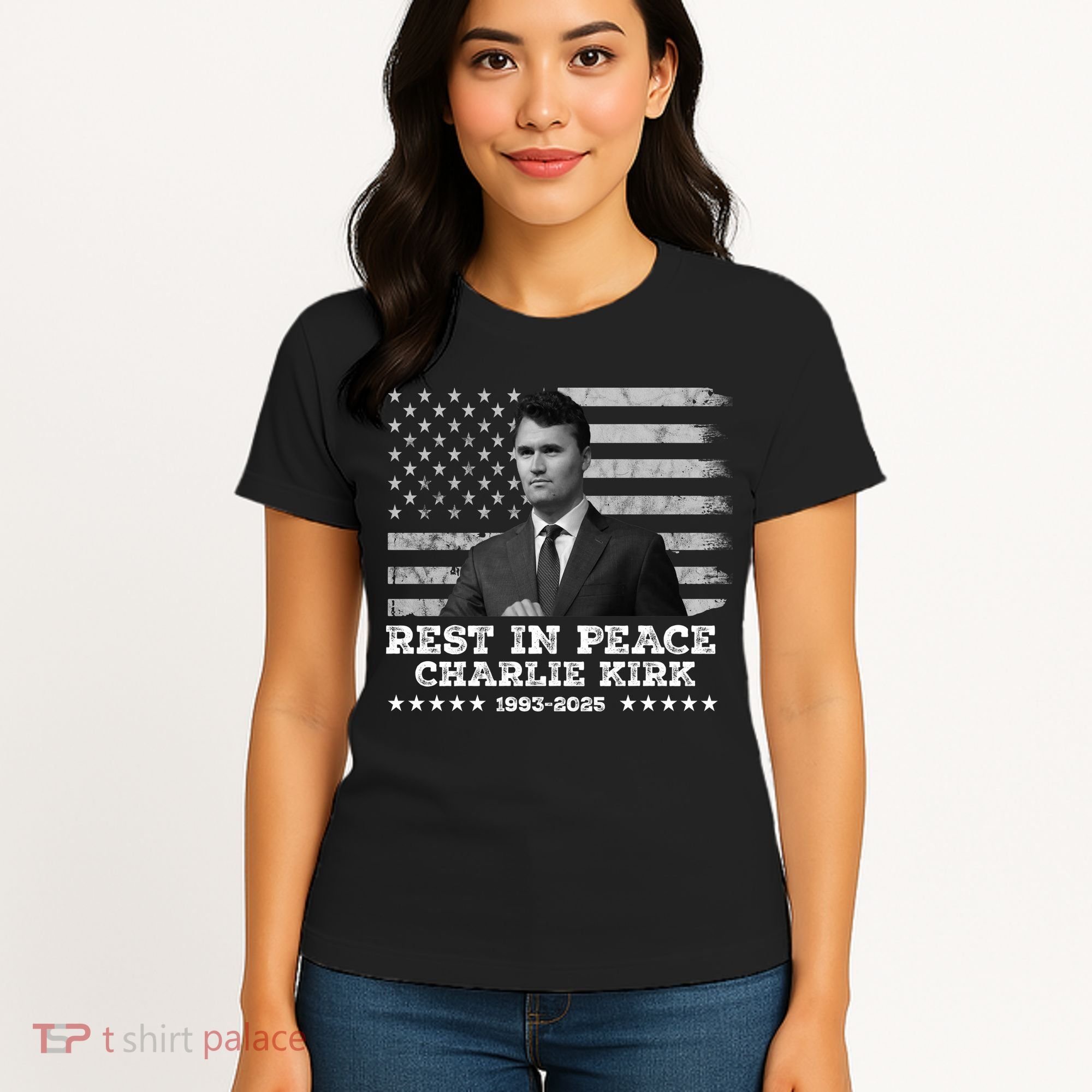 Rest In Peace Charlie Kirk Memorial Tribute 1993 2025 Women's T-Shirt