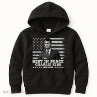 Rest In Peace Charlie Kirk Memorial Tribute 1993 2025 Kids Hoodie thumb 0
