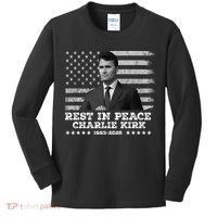 Rest In Peace Charlie Kirk Memorial Tribute 1993 2025 Kids Long Sleeve Shirt thumb 0