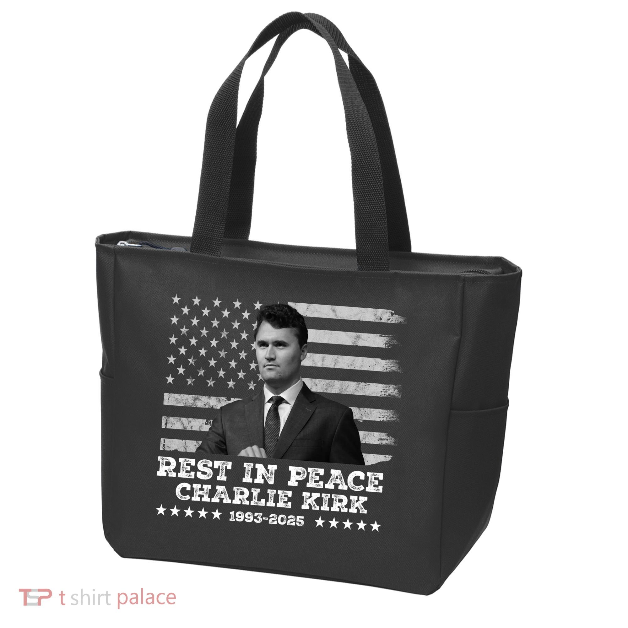 Rest In Peace Charlie Kirk Memorial Tribute 1993 2025 Tote Bag