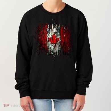 Ripped Canada Canadian Torn Flag Women's Sweatshirt
