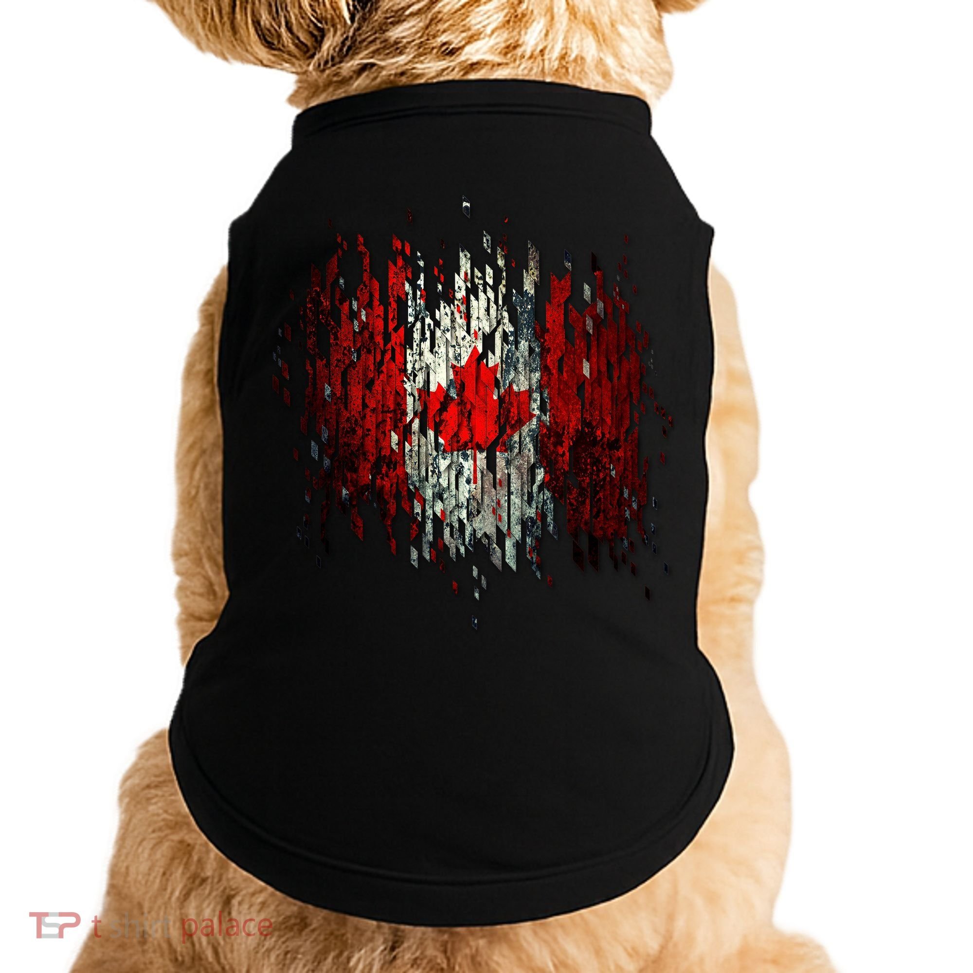 Ripped Canada Canadian Torn Flag Doggie Tank