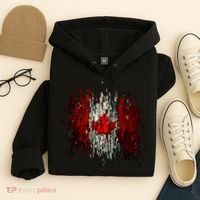 Ripped Canada Canadian Torn Flag Hoodie thumb 4