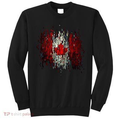 Ripped Canada Canadian Torn Flag Sweatshirt