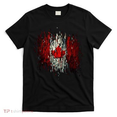 Ripped Canada Canadian Torn Flag T-Shirt