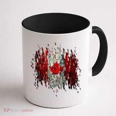 Ripped Canada Canadian Torn Flag Coffee Mug back