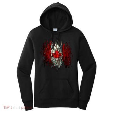 Ripped Canada Canadian Torn Flag Women's Hoodie