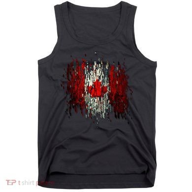 Ripped Canada Canadian Torn Flag Tank Top