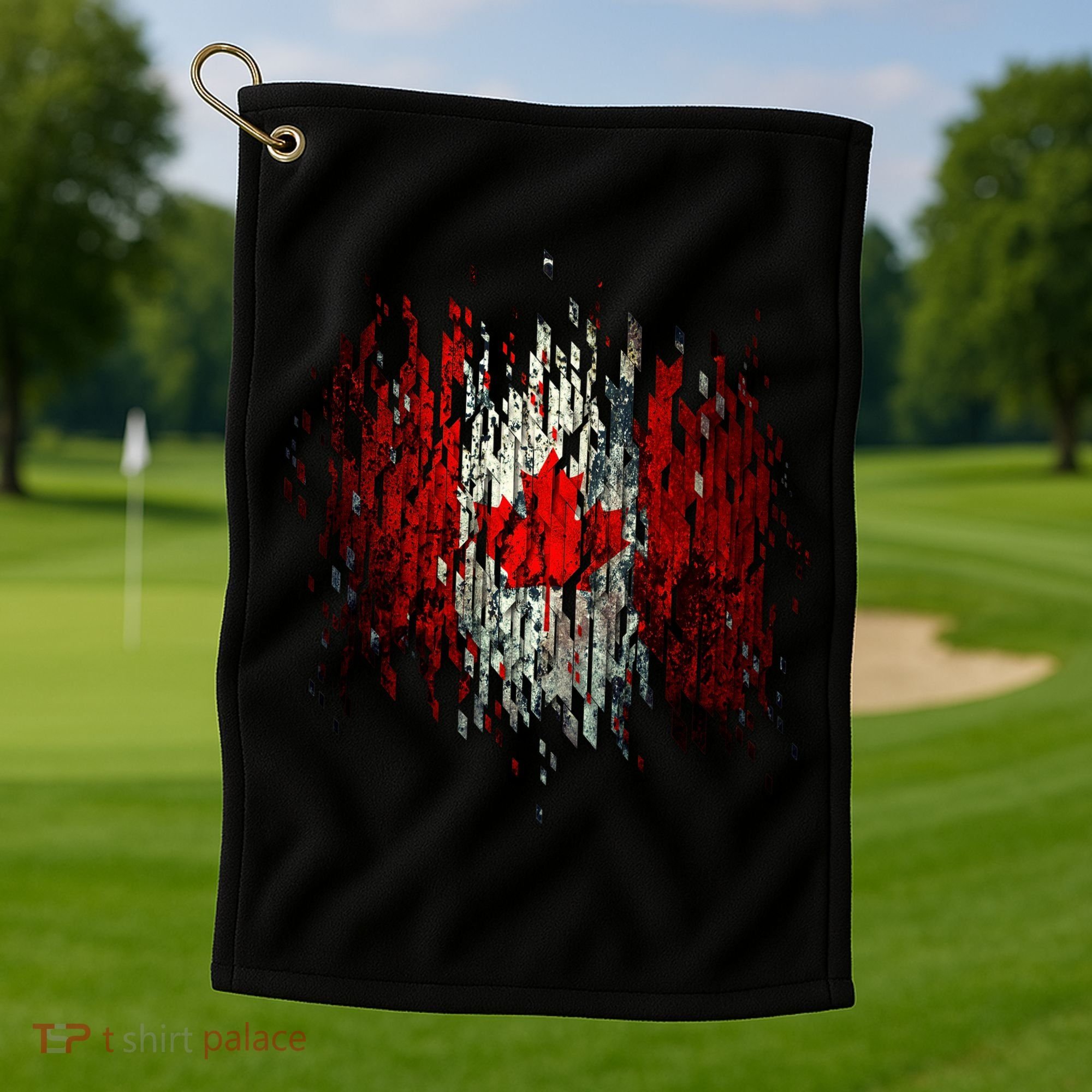 Ripped Canada Canadian Torn Flag Golf Towel