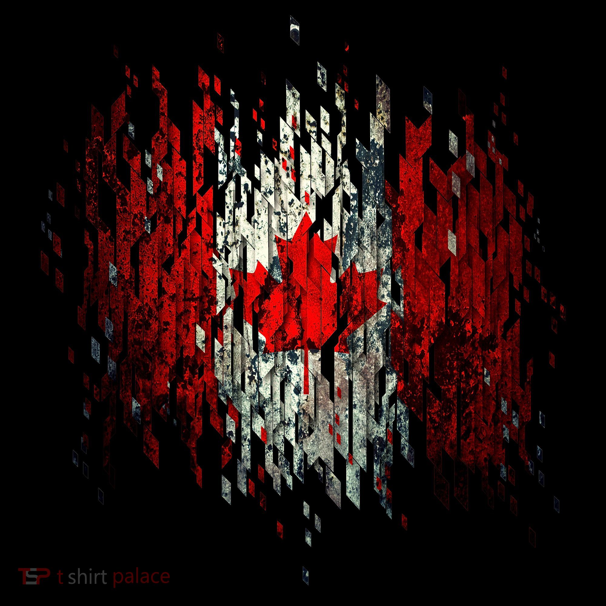 Ripped Canada Canadian Torn Flag Visor