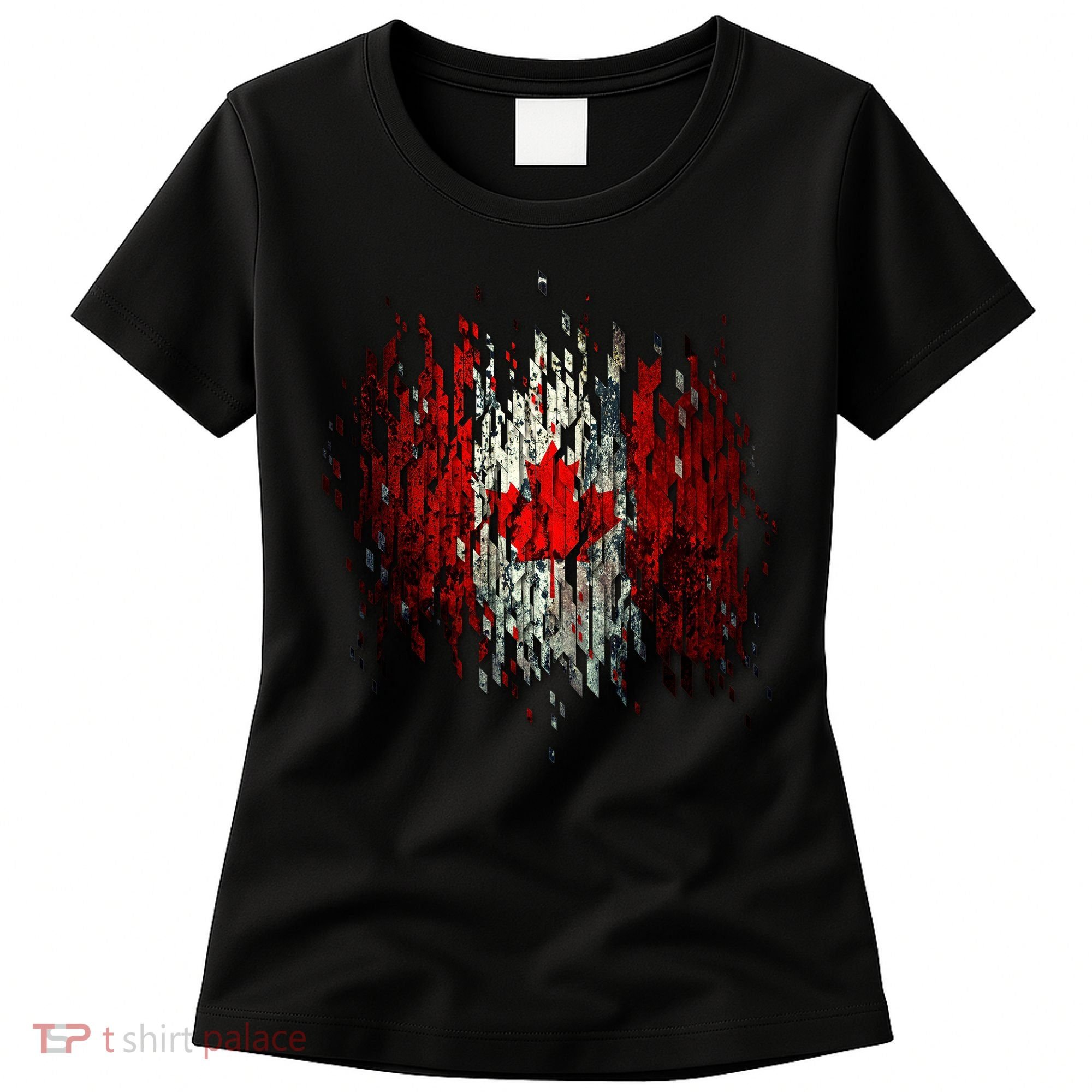 Ripped Canada Canadian Torn Flag Women's T-Shirt
