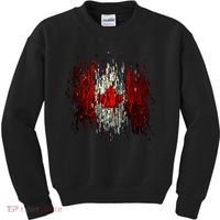 Ripped Canada Canadian Torn Flag Kids Sweatshirt thumb 0