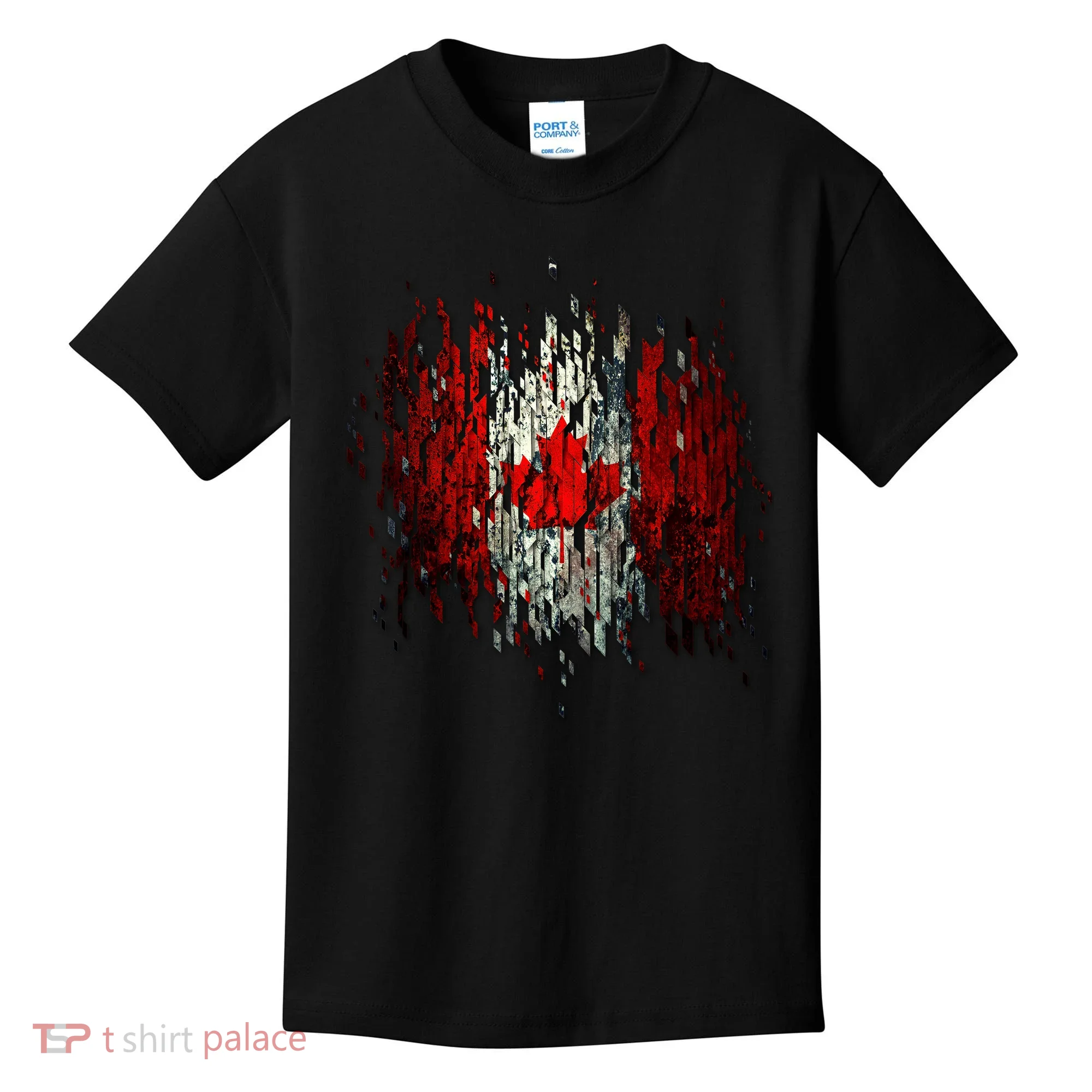 Ripped Canada Canadian Torn Flag Kids T-Shirt