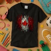 Ripped Canada Canadian Torn Flag Kids T-Shirt thumb 3