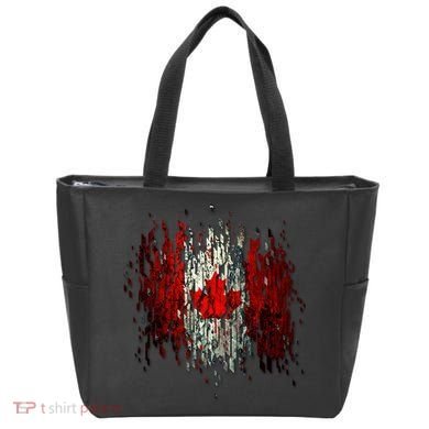 Ripped Canada Canadian Torn Flag Tote Bag