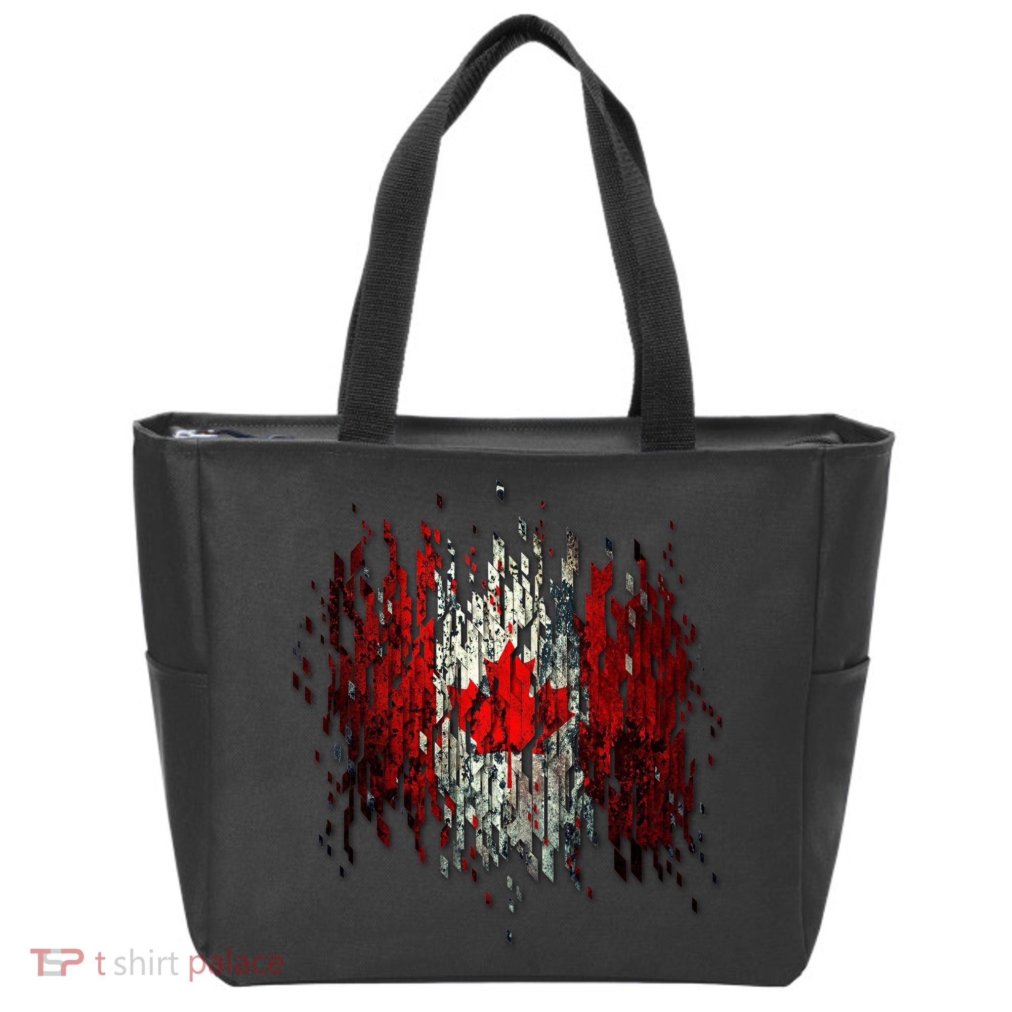 Ripped Canada Canadian Torn Flag Tote Bag