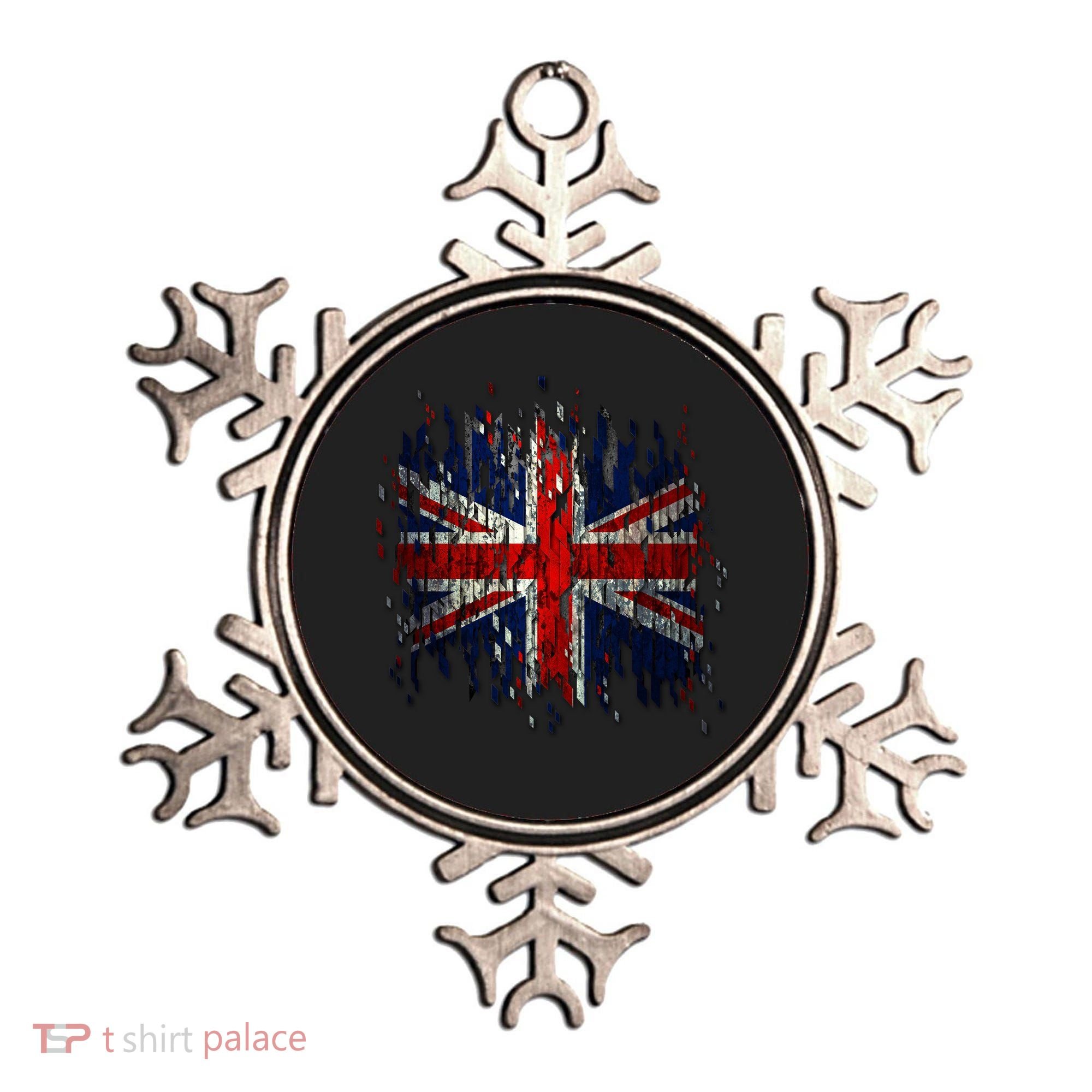 Ripped UK Great Britain Union Jack Torn Flag Ornament