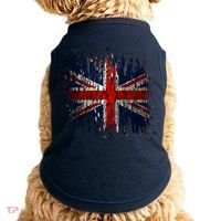 Ripped UK Great Britain Union Jack Torn Flag Doggie Tank thumb 0