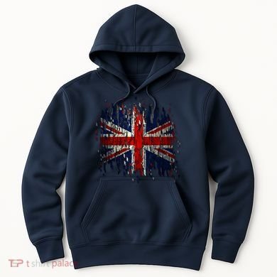 Ripped UK Great Britain Union Jack Torn Flag Hoodie