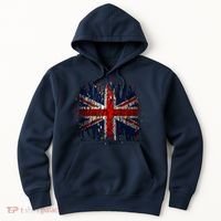 Ripped UK Great Britain Union Jack Torn Flag Hoodie thumb 0