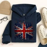 Ripped UK Great Britain Union Jack Torn Flag Hoodie thumb 4