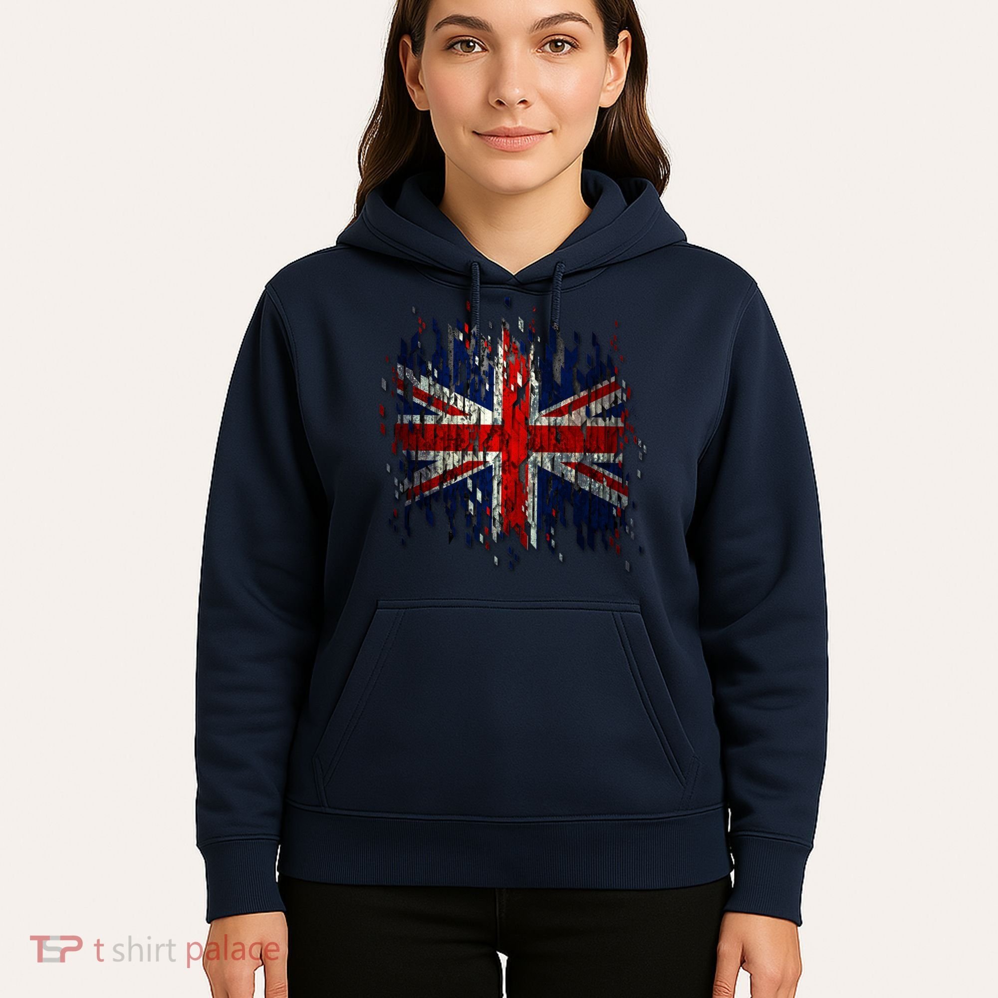 Ripped UK Great Britain Union Jack Torn Flag Hoodie