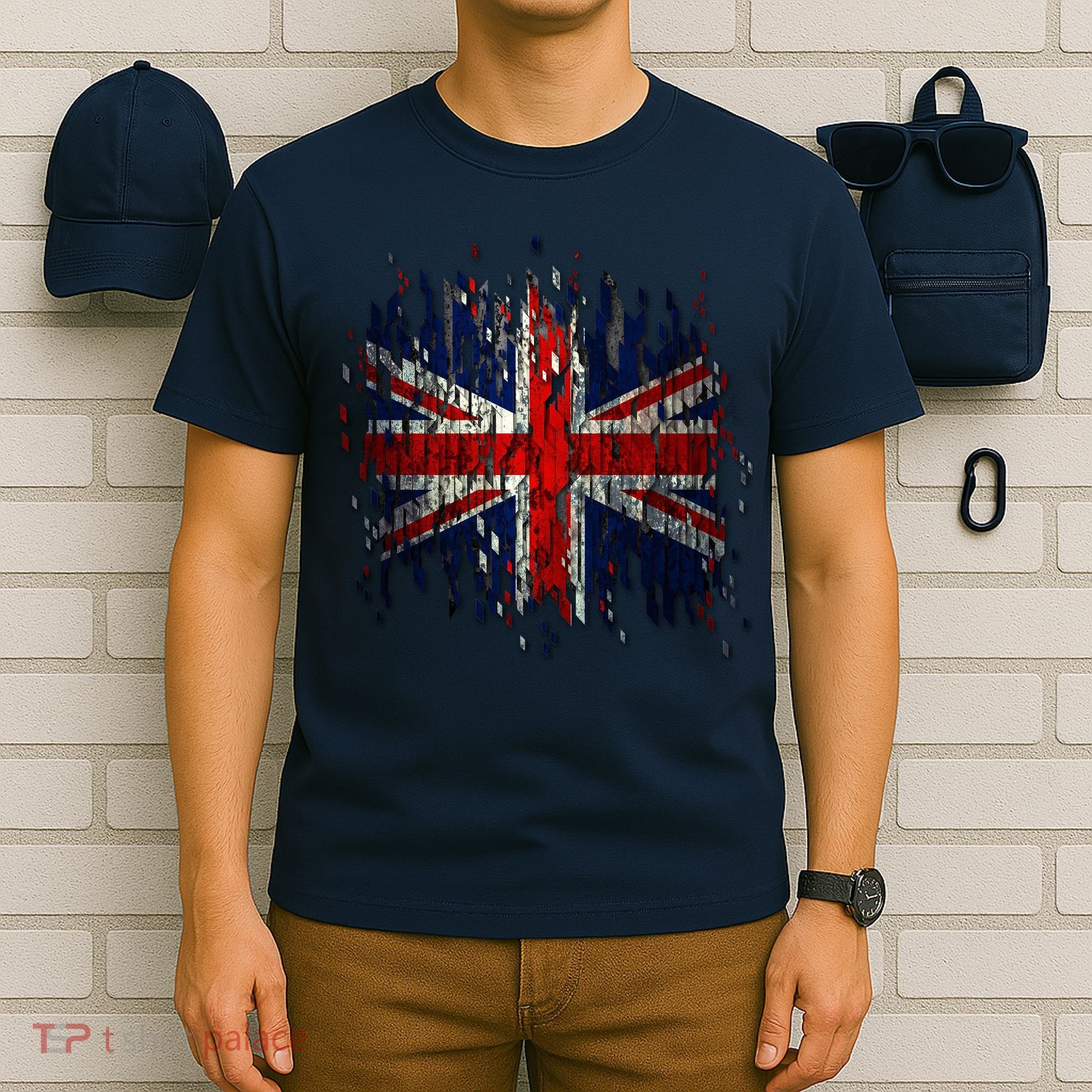 Ripped UK Great Britain Union Jack Torn Flag T-Shirt