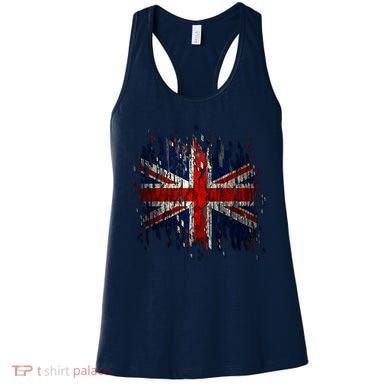 Ripped UK Great Britain Union Jack Torn Flag Women's Tank Top
