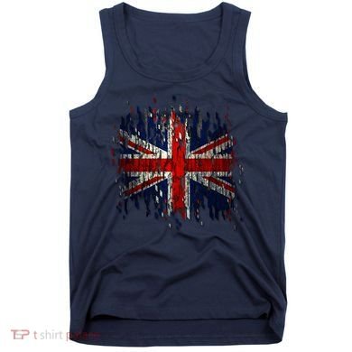 Ripped UK Great Britain Union Jack Torn Flag Tank Top