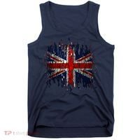 Ripped UK Great Britain Union Jack Torn Flag Tank Top thumb 0