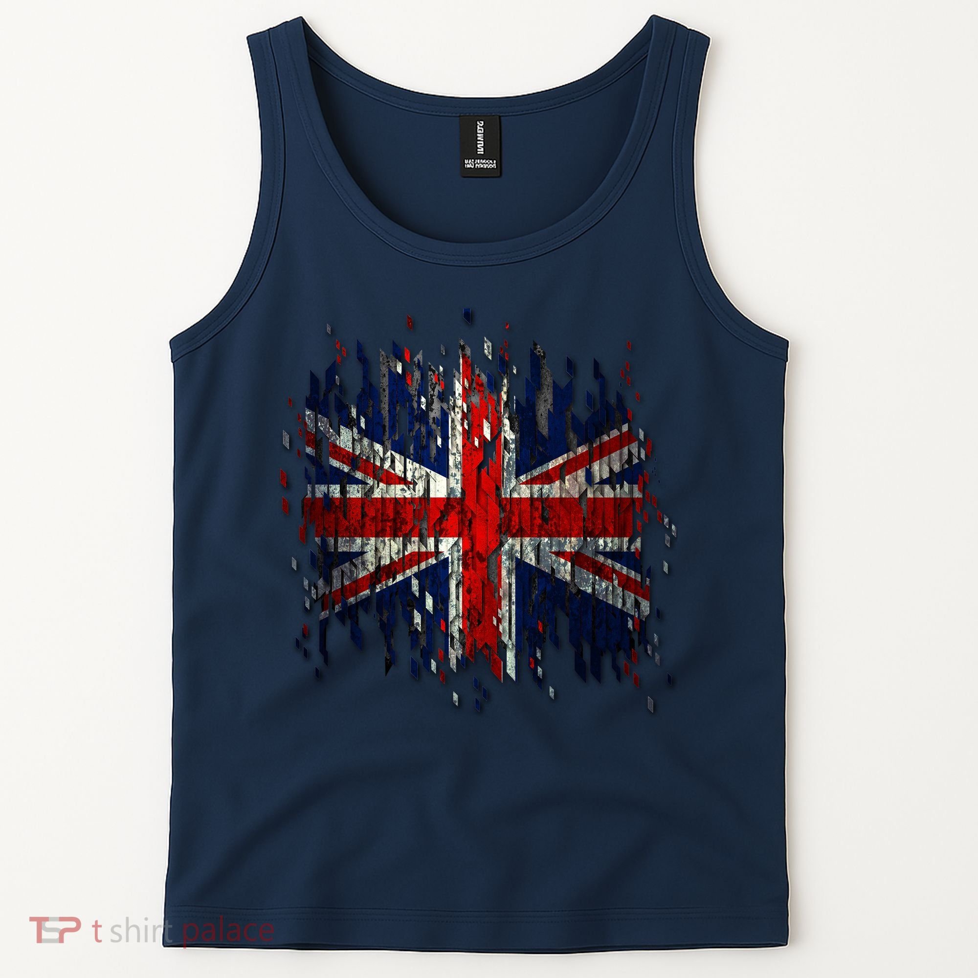 Ripped UK Great Britain Union Jack Torn Flag Tank Top