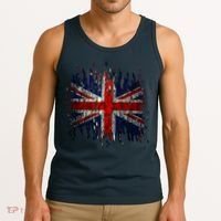 Ripped UK Great Britain Union Jack Torn Flag Tank Top thumb 3