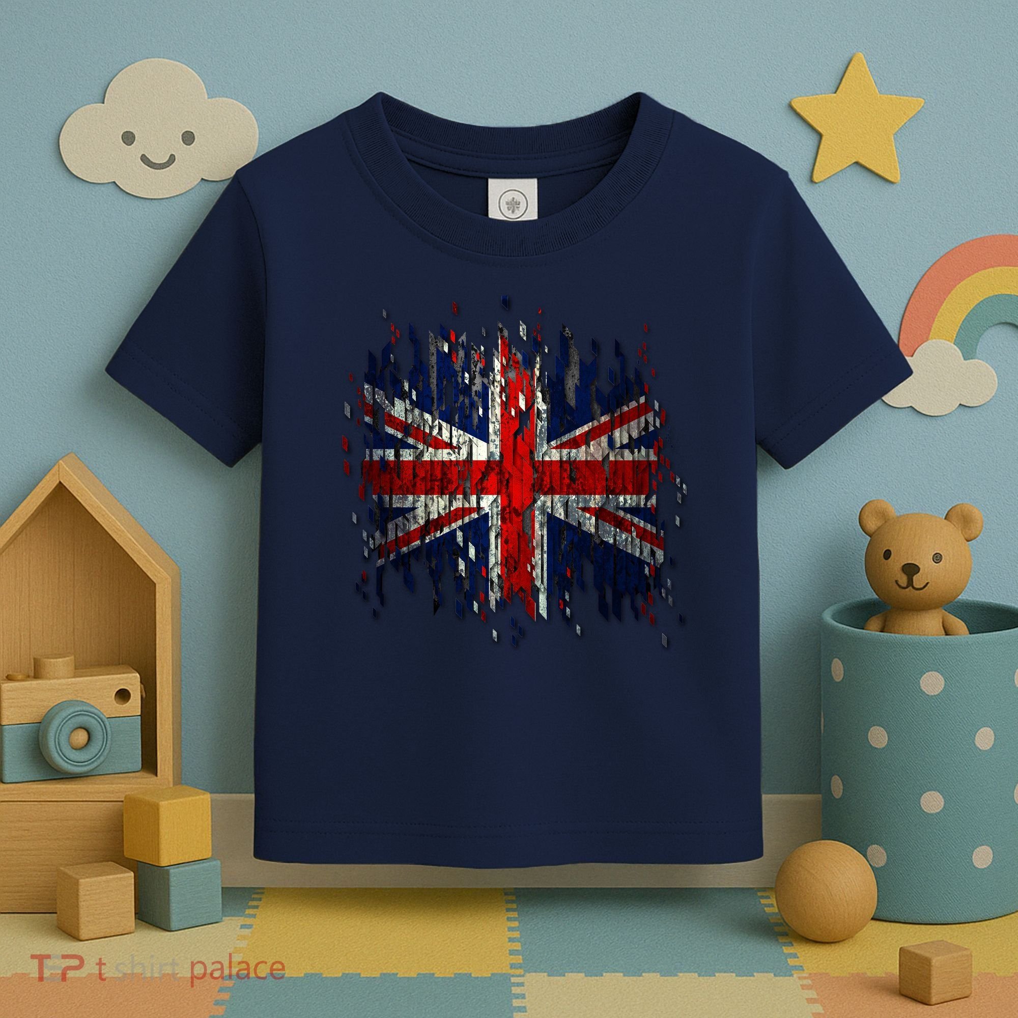 Ripped UK Great Britain Union Jack Torn Flag Toddler T-Shirt