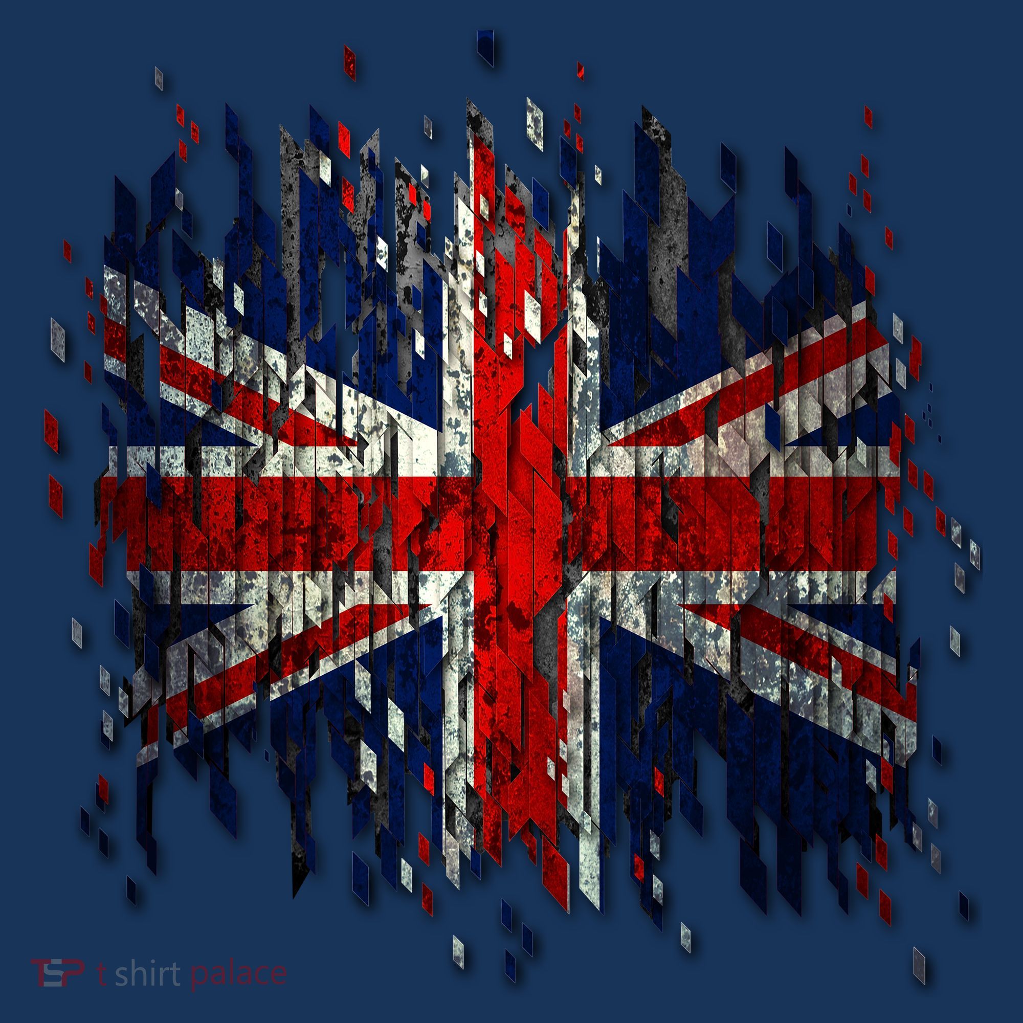 Ripped UK Great Britain Union Jack Torn Flag Visor