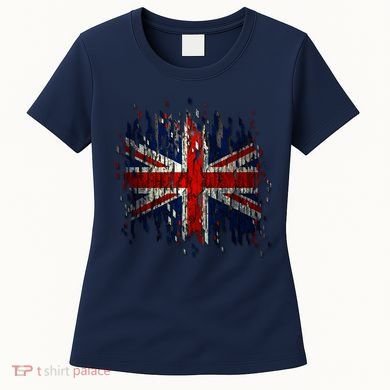 Ripped UK Great Britain Union Jack Torn Flag Women's T-Shirt