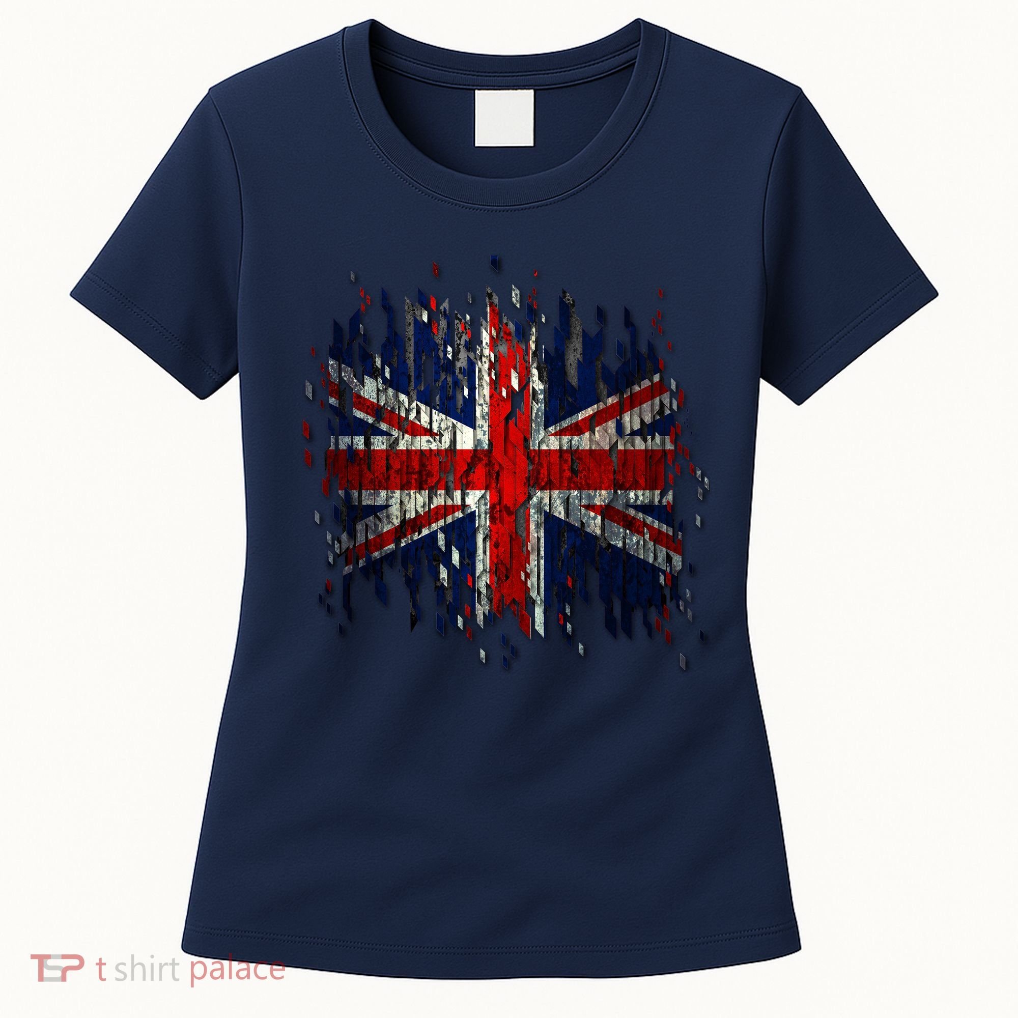 Ripped UK Great Britain Union Jack Torn Flag Women's T-Shirt
