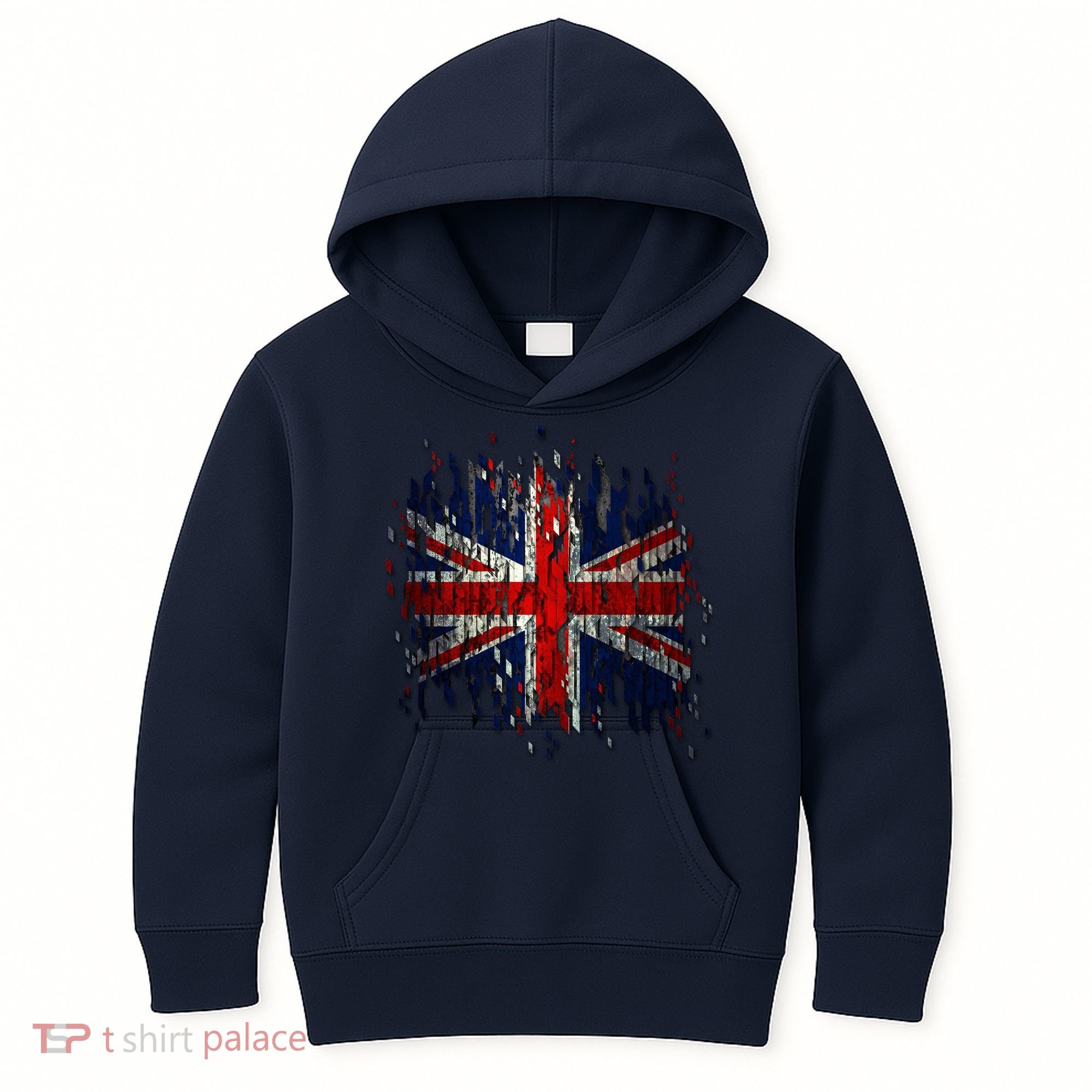 Ripped UK Great Britain Union Jack Torn Flag Kids Hoodie