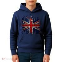 Ripped UK Great Britain Union Jack Torn Flag Kids Hoodie thumb 4