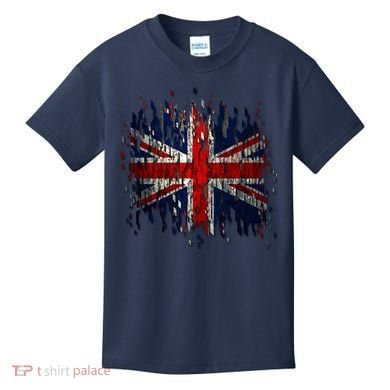 Ripped UK Great Britain Union Jack Torn Flag Kids T-Shirt