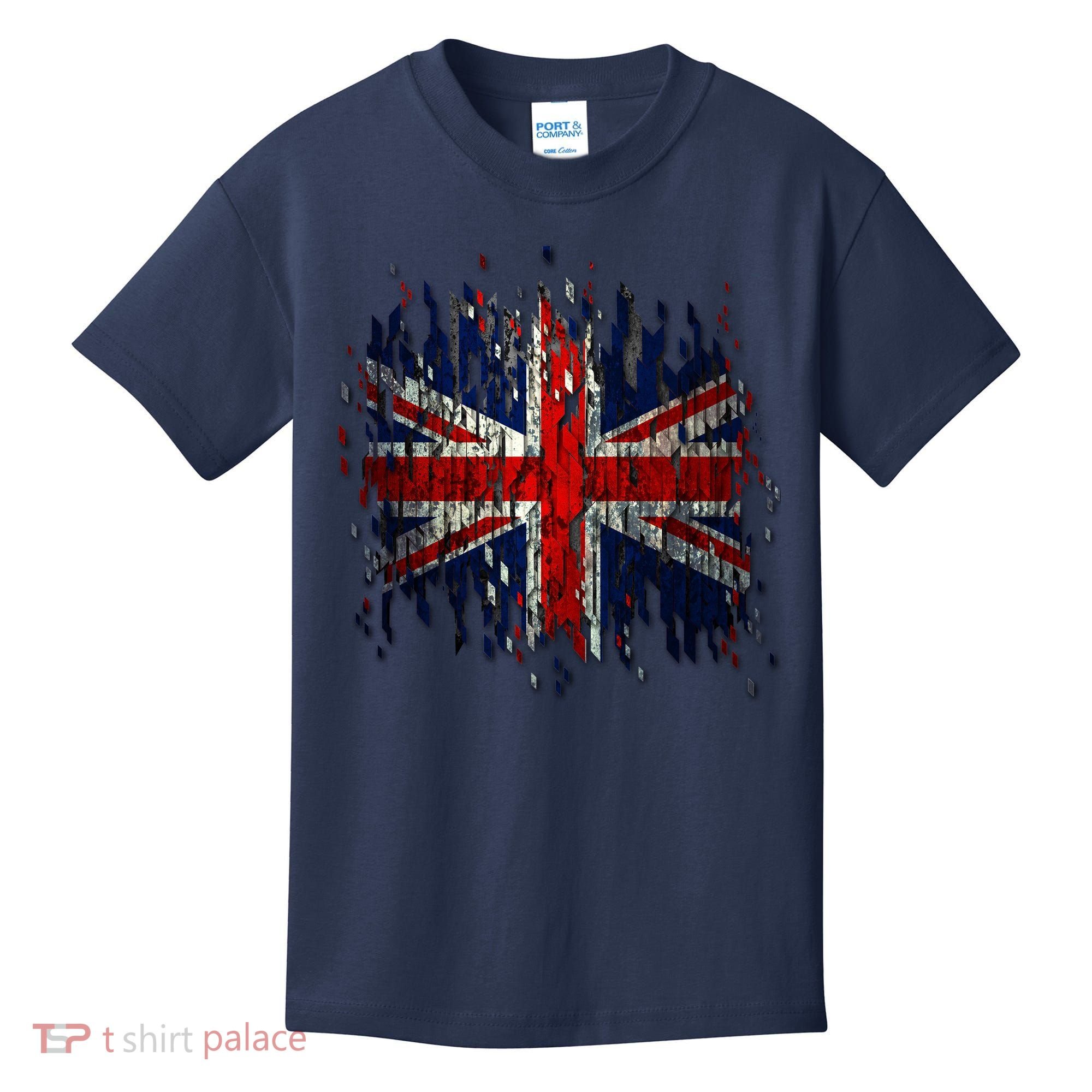 Ripped UK Great Britain Union Jack Torn Flag Kids T-Shirt