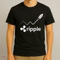 Ripple XRP To the Moon Crypto Rocket Chart T-Shirt thumb 3