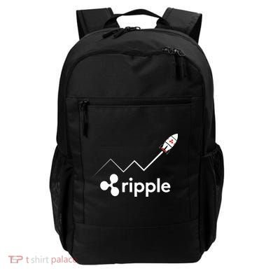 Ripple XRP To the Moon Crypto Rocket Chart Backpack
