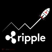 Ripple XRP To the Moon Crypto Rocket Chart Backpack thumb 2