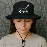 Ripple XRP To the Moon Crypto Rocket Chart Bucket Hat thumb 3