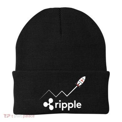 Ripple XRP To the Moon Crypto Rocket Chart Beanie