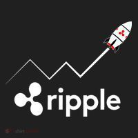 Ripple XRP To the Moon Crypto Rocket Chart Beanie thumb 2