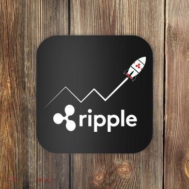 Ripple XRP To the Moon Crypto Rocket Chart Coaster